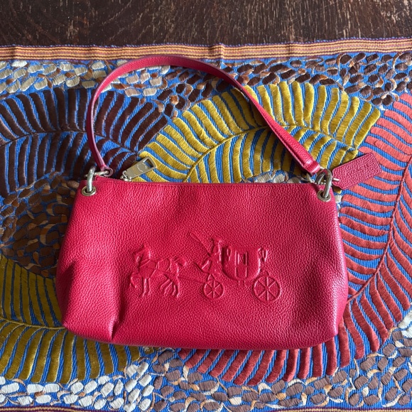 Coach Charlie Handbag / Crossbody Pebbled Leather w/ Embossed Horse & Carriage - Picture 3 of 16